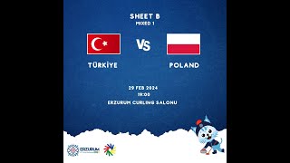 WINTER DEAFLYMPICS ERZURUM 2023  CURLING  TÜRKIYE vs POLAND MIXED 1 [upl. by Darryn]