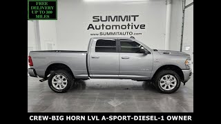 2022 RAM 2500 BIG HORN LEVEL A SPORT DIESEL BILLET SILVER 4K WALKAROUND 14914Z [upl. by Nortad161]