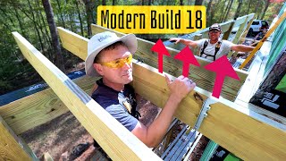 Modern Home Build  18  deck joists amp hangers [upl. by Brittne]