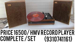 PRICE 16500 9310741161 HMV stereo 1010 complete set Record player with hmv speaker [upl. by Lorac84]