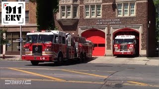 Hartford Fire Department Ladder 6 and Engine 1 Responding [upl. by Eirehs268]