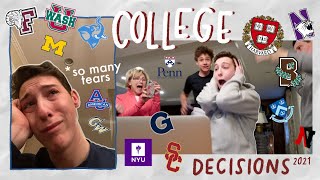 MY COLLEGE DECISIONS 2021 harvard acceptance brown upenn georgetown tufts 10 more [upl. by Einnaj]