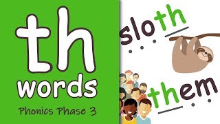 th Words  Blending Phonics Phase 3 [upl. by Eniledam]