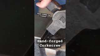 Hand forging a Corkscrew diy blacksmith forging steel anvil hammer metalwork tools wine [upl. by Dibbell295]