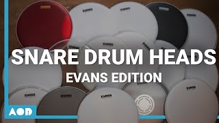 Snare Drumhead Comparison Vol 2  Evans Edition  Finding Your Own Drum Sound [upl. by Atnuahc]