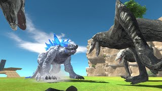 All Kaiju vs Skull Crawler on the Island  Animal Revolt Battle Simulator [upl. by Ettelrac735]