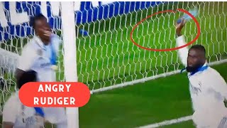 Angry Rudiger vs Vinicius and Militao [upl. by Philemol]