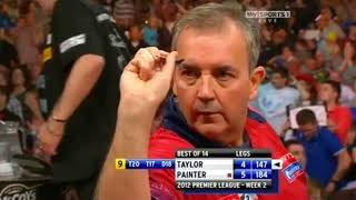 Phil Taylor 9 Darter Premier League 2012 Week 2 [upl. by Anelahs]