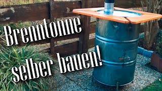 Feuertonne Brenntonne selber bauen und dabei Kohle sparenBuild your own fire barrel with bar table [upl. by Aihsyla987]