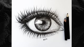 Realistic EYE Drawing Easy 4  KO‘Z Rasmini chizish [upl. by Ainesell675]