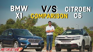 Citroen C5 vs BMW X1 Comparison  Premium SUVs at WAR [upl. by Belicia121]