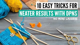 Knitting with doublepointed knitting needles 10 Easy tricks for neater results [upl. by Enerak418]