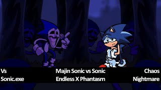 FNF Mashup Majin Sonic vs Sonic  Endless X Phantasm [upl. by Annawad]