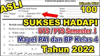 Soal Asli UTS  PTS Semester 1 PAI dan Budi Pekerti Tahun 2022 Kelas 4 SDMI dan Kunci Jawaban [upl. by Diantha]