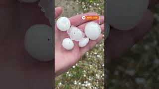 Large hail storms hit northeast Texas [upl. by Yrrep]