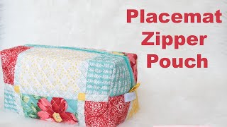 Create a zipper pouch from placemat [upl. by Carper]