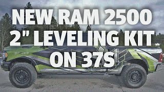 2quot RAM 2500 Leveling Kit without spacers  Add 37s  No sagging when towing [upl. by Ayrolg]