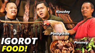 EXTREME Filipino IGOROT Food of BENGUET Eating PINIKPIKAN ETAG and PINUNEG [upl. by Dichy940]