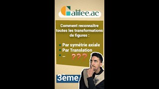 Reconnaître les TRANSFORMATIONS de FIGURES  Exercice Corrigé  Maths Troisième [upl. by Arakal]