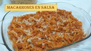 MACARRONES en SALSA con CARNE PICADA en Monsieur Cuisine Thermomix Mambo Macarrones con Tomate [upl. by Liek]