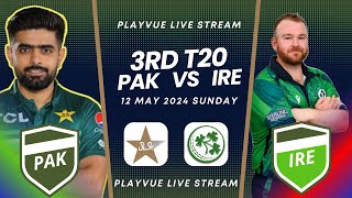 PAK vs IRE  Pakistan Vs Ireland  Playvue Live Stream Live Pak vs IRE  3rd t20  stream live [upl. by Zina]