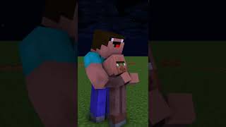 Villager SAVES The Noob From Zombie Apocalypse minecraft villager [upl. by Mechling]