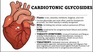 Cardiotonic and Cyanogenic Glycosides Its toxicity and treatmentPharmacognosy RDSA Tutorial [upl. by Edsel]