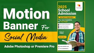 Motion banner for Social Media  Adobe Premiere Pro [upl. by Fein]