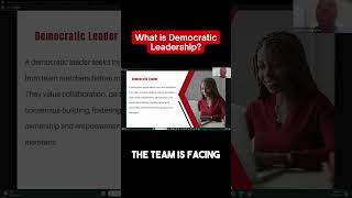 SUBSCRIBE FOR MORE 👉🏽 What is Democratic Leadership leadership leadershipskills [upl. by Gavrah302]