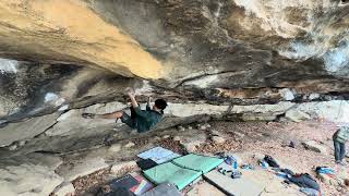 New River Gorge Bouldering  Ali Bubba Cave  Meth Lab Genie from Ali Bubba Sit V11 [upl. by Ecirual]