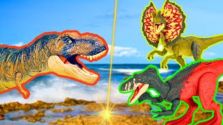 Jurassic world Line up Indominus Rex Triceratops Gallimimus Therizinosaurus Tyrannosaurus REX [upl. by Sailesh]