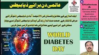 DR ASADULLAH KHAN Topic  World Diabetes Day 2024  Part 1ALTAMASH GENERAL HOSPITAL [upl. by Yrogreg]