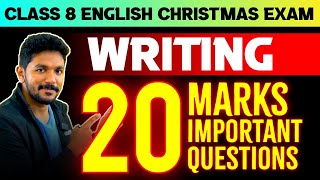 20 Marks In Writing  Most Important Question  Class 8 English Christmas Exam [upl. by Akcirred135]