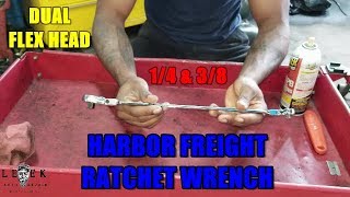 Harbor Freight Long Reach Dual Flex Head Ratchet 14 amp 38 Drive [upl. by Gniy]