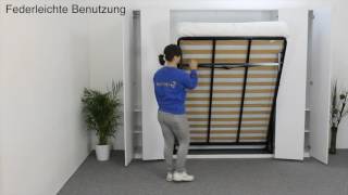 Wandbett  Schrankbett  Klappbett von Wall Bed King [upl. by Zednanref372]