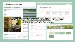 how i get organized as a college student amp stay productive  notion tour  FREE templates🍵 [upl. by Elimay27]