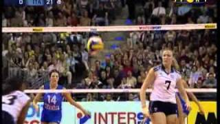 Mondiali Volley 2002  Finale ItaliaUsa 2°Set [upl. by Nywloc124]