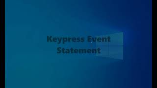 How to Use Keypress Event In VB Net [upl. by Mashe]