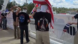 Nationalist Group Patriot Front Marches in Tallahassee [upl. by Ielhsa]