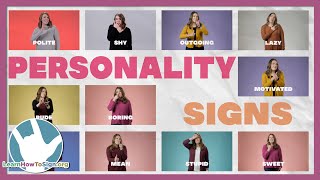 ASL for Beginners How to Sign Personality Types [upl. by Tansy]