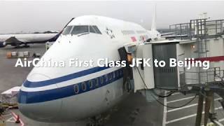 FIRST CLASSAir China from jfk to Beijing 7478 [upl. by Htidirem577]