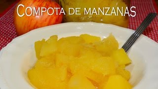 Compota de manzanas casera FACIL postre bajas calorias [upl. by Anail]