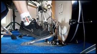 Pearl P1002  Eliminator Double Pedal  Speed Test [upl. by Nemra]