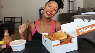 POPEYES CHICKEN MUKBANG [upl. by Eirrok937]