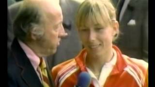 Bud Mr Tennis Collins with Evert amp Navratilova  Wimbledon 1982 [upl. by Etnoed697]