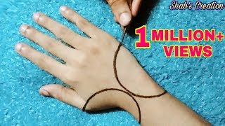 Most Beautiful and Easy Henna Mehndi DesignGlove Mehndi Design  Simple amp Stylish Glove Henna [upl. by Sillad]