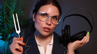 ASMR Ear Exam Hearing Test Tuning Forks Beep Tests Medical Doctor Roleplay Personal Attention [upl. by Lindsey]