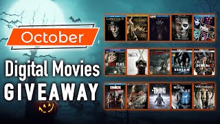 FREE Digital Movies Giveaway  Halloween Edition  October 2024 🎃 [upl. by Leighland]