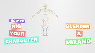 How to Rig a Character in Blender  Mixamo  Part 4  Rigging [upl. by Enibas]