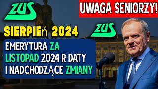 Listopad 2024 Aktualizacja Emerytur Nowe Daty Zmiany i Ważne Informacje które Musisz Znać [upl. by Asiluj]